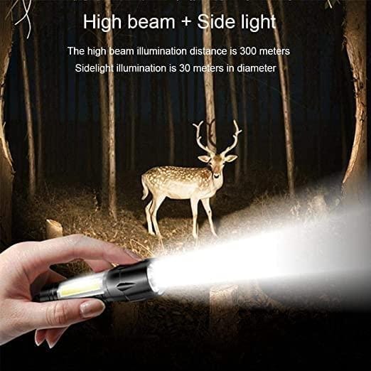 LED Flashlight with Zoom & USB Charging Kit - Portable & Bright