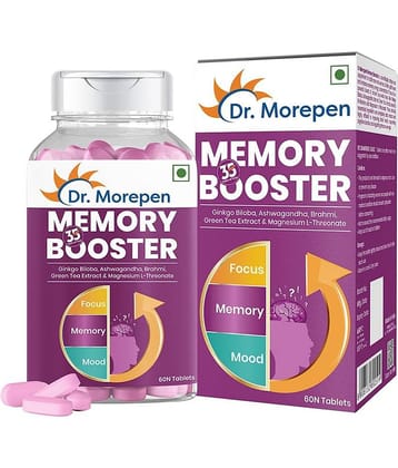 Dr. Morepen Memory Focus & Mood Tablets with GABA, Ashwagandha & Chamomile for Brain Health (60 Nos)