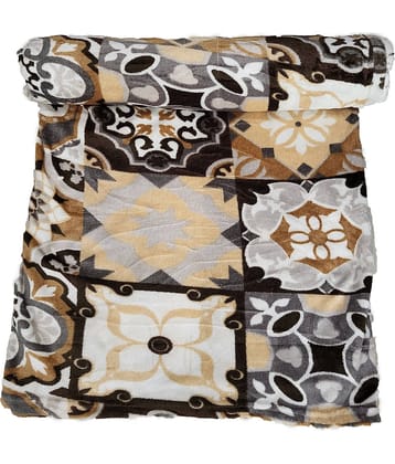 Welhouse Mink Floral Single Bed Blanket ( 270 cm x 150 cm ) - Multicolor ( Pack of 1 )