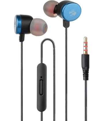 Zebronics Zeb-Bloom 3.5 mm Wired Earphone In Ear Powerfull Bass Blue