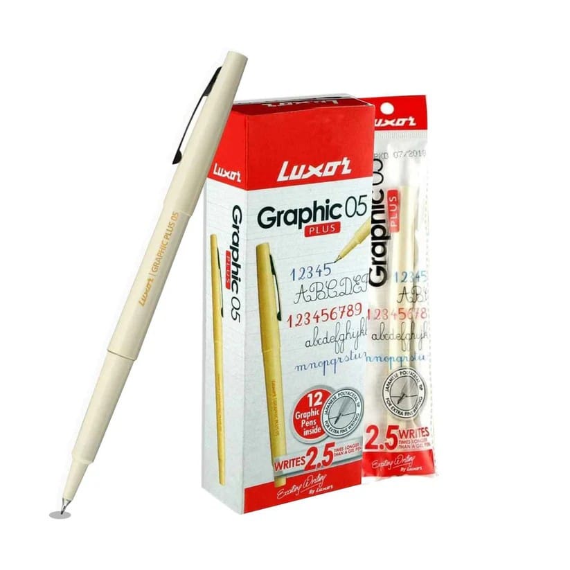 Shopndia Graphic Pen 0.5 - Perfect for Reusable Notebooks, 12-Pack Water-Based Ink