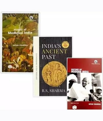 Combo of 3 Books:- History of Modern India + India's Ancient Past + History Of Medieval India (