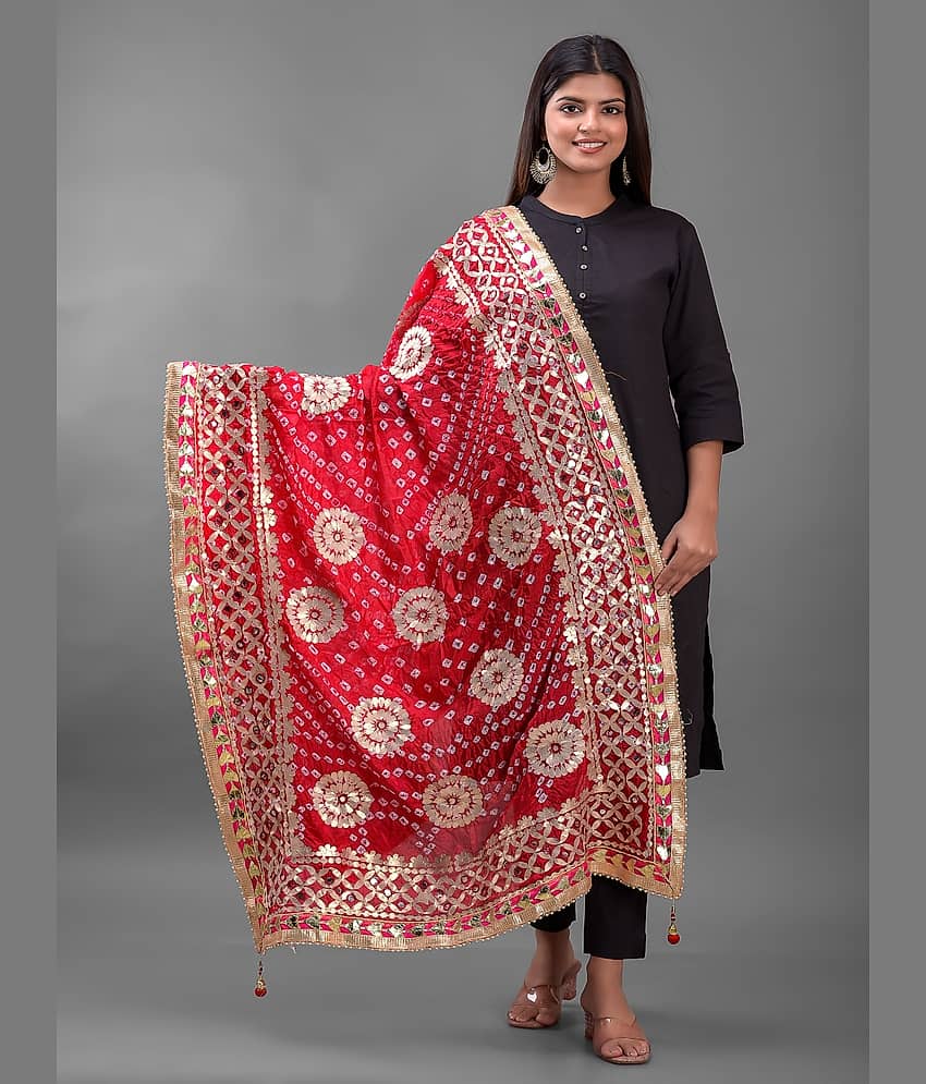 Apratim - Red Silk Women's Dupatta - ( Pack of 1 )