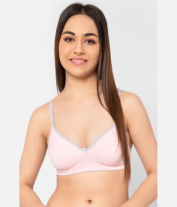 Clovia Cotton Lightly Padded Women's T-Shirt Bra ( Pink ) BR1722A22