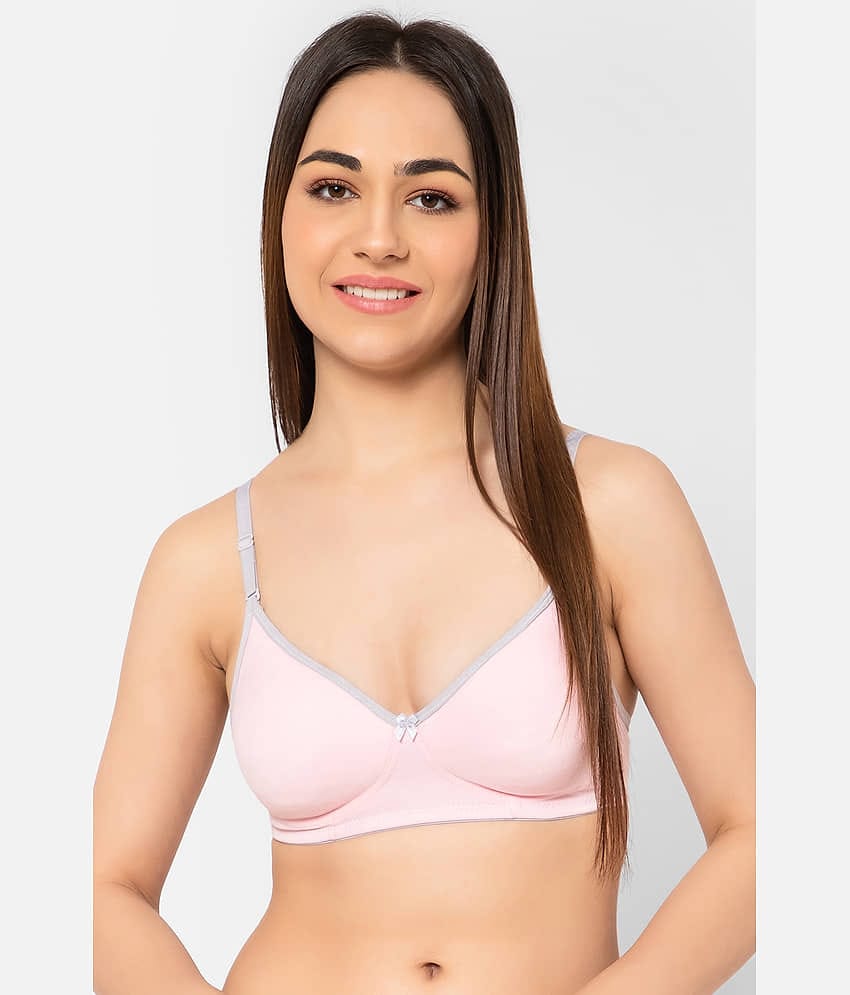 Clovia Cotton Lightly Padded Women's T-Shirt Bra ( Pink ) BR1722A22