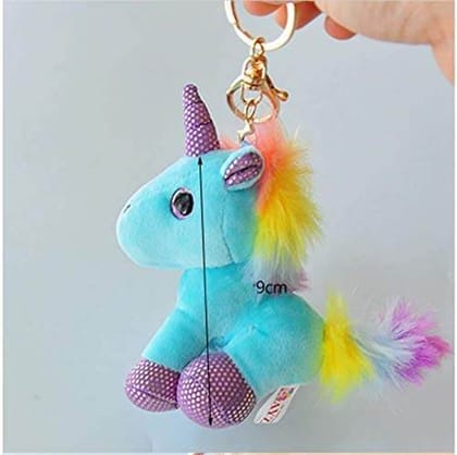 Unicorn Plush Keychain - Single Piece-Blue