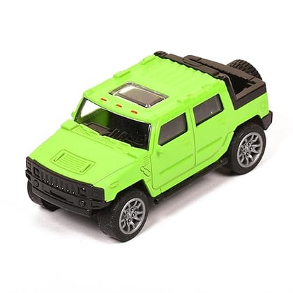 Braintastic Motors7 Racing Jeep Model Diecast Metal Car, Pull Back Friction Super Simulation Model car for Kids,1:36 Scale (Green Color)
