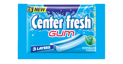 Center Fresh Three Layer Chewing Gum, 7.2 gm