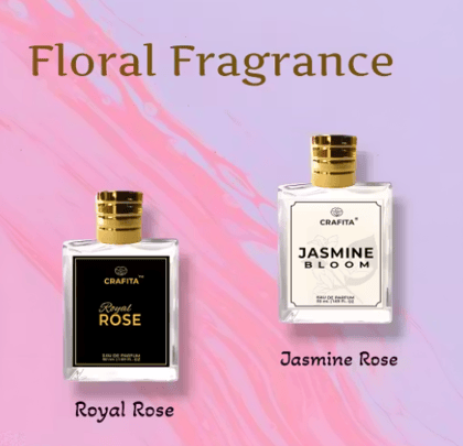 Jasmine Bloom and Royal Rose -Unisex | Gorgeous Floral Fragrance | Elegant and balanced with Long Lasting Perfume - 50 ml (For Men & Women)