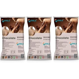 3 Packs of Mohila Hair Removal Chocolate Wax Powder for Men Women Painless Body Hair Removal Wax Powder (100 gm each)