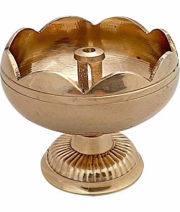 FASHION BIZZ Brass Table Diya - Pack of 1