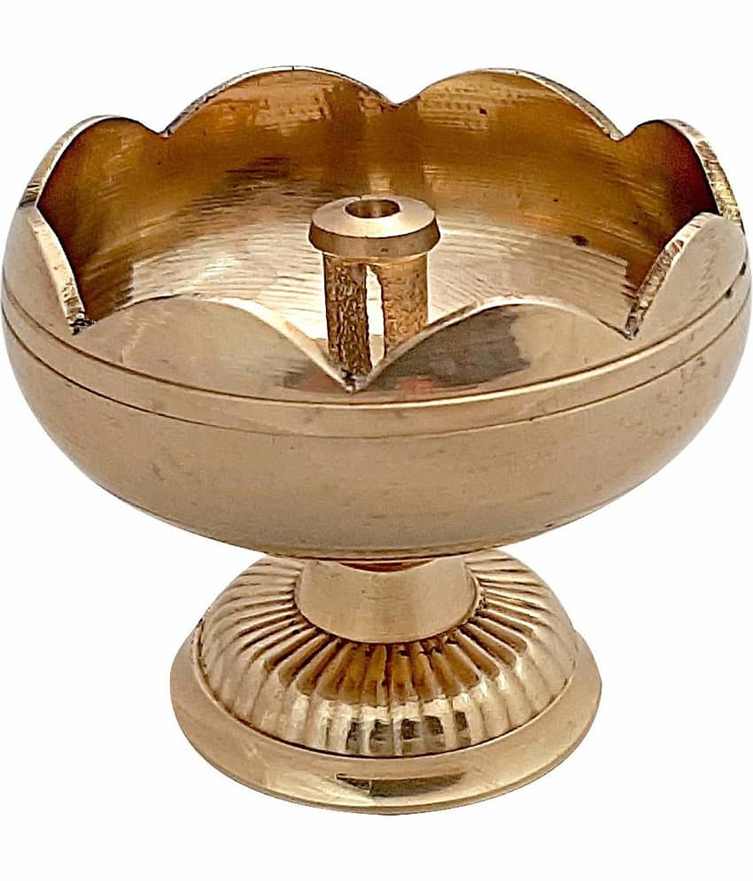 FASHION BIZZ Brass Table Diya - Pack of 1