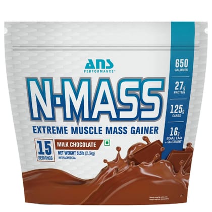 ANS Performance N-MASS Extreme Muscle Mass Gainer-2.5 kg / Milk Chocolate