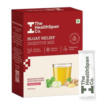 Bloat Relief Digestive Mix - For Gas & Acidity Relief | Reduces Symptoms of Gluten & Lactose Intolerance-15 Sachets