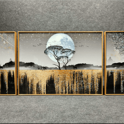 Unique Crystal Wall Painting Style 11-(H: 24 | L: 16 ) x 2 ~ H: 24 | L: 32 Inch