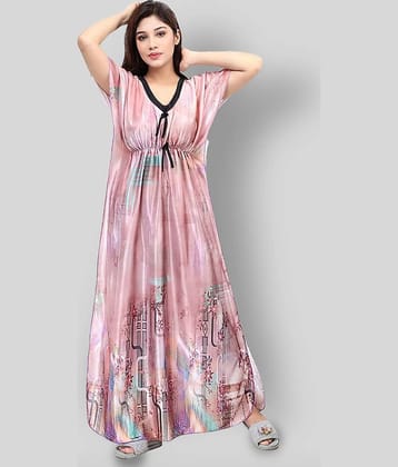 G4Girl - Pink Satin Women's Nightwear Night Dress