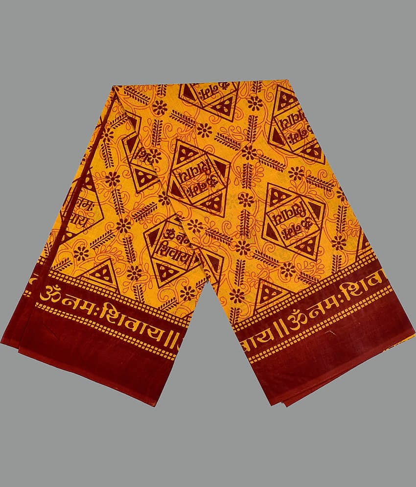 Shyam Handloom Pack of 1 Cotton Below 300 -GSM Bath Towel ( Orange )