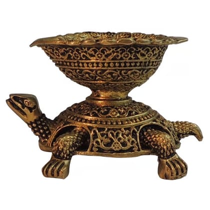 Brass Showpiece Tortoise Deepak God Idol Statue (BSMAS1821 C)