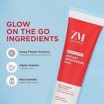 ZM Pearly Glow Instant Brightening Milk 25 ML ZM Pearly Glow Instant Brightening Milk 25 ML