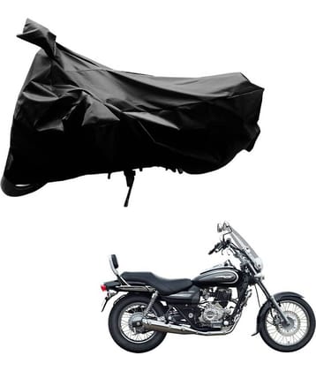 AutoRetail Dust Proof Two Wheeler Polyster Cover for Bajaj Avenger 220 Cruise (Mirror Pocket, Black Color)