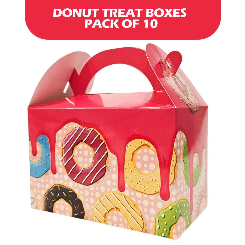 Donut Theme Treat Box for Return Gift/ Party Favour - 10PC - Party and Festive Needs | Buy online on ZillyBuy