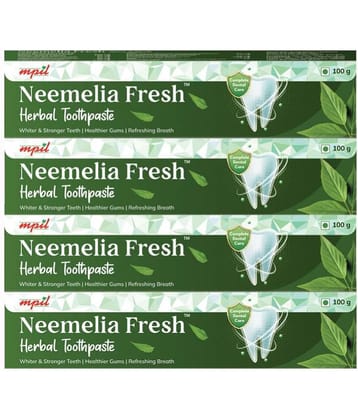 Mpil Wellness Neemelia Fresh Toothpaste For Healthygums & Strong Teeth 100gm (Pack of 4)