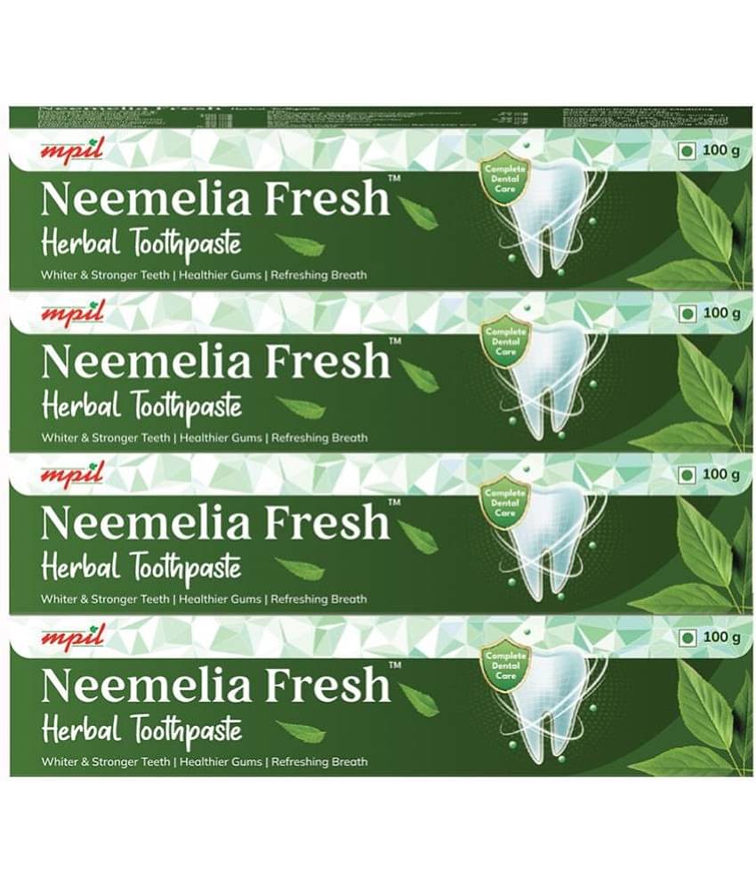 Mpil Wellness Neemelia Fresh Toothpaste For Healthygums & Strong Teeth 100gm (Pack of 4)