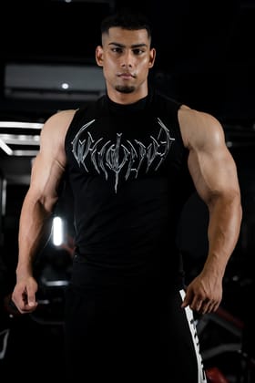 NIGHT WALKER ELITE COMPRESSION DUAL TONE PRINT TANK (SHADOW BLACK)-XXL