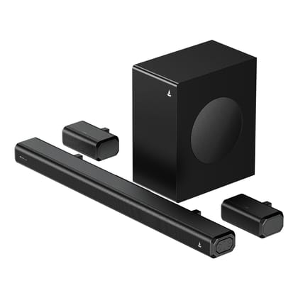 boAt Aavante Prime 5.1 5000D, Cinematic Dolby Audio, 500W Signature Sound, 5.1-CH, Multiple Ports, EQ Modes & Remote, Bluetooth Sound bar, Home Theatre Soundbar Speaker (Premium Black) boAt Aavante Prime 5.1 5000D, Cinematic Dolby Audio, 500W Signature S