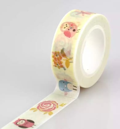 Yellow Owls Washi Tape