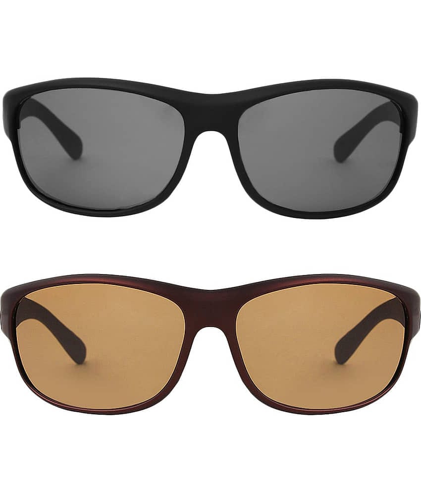 Kanny Devis - UV Protected Black Riding Goggles ( Pack of 2 )