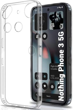 PLUGTECH TPU Ultra Hybrid Clear Camera Protection Back Cover Case for Nothing Phone 3