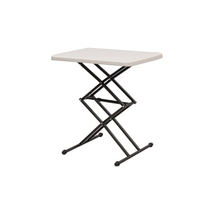 Supreme Furniture Scissor Multi-Purpose Foldable, Rectangle Plastic Table, Height Adjustable, Portable. for Study, Office, Work from Home, School, Living, Laptop, Bed, Indoor & Outdoor