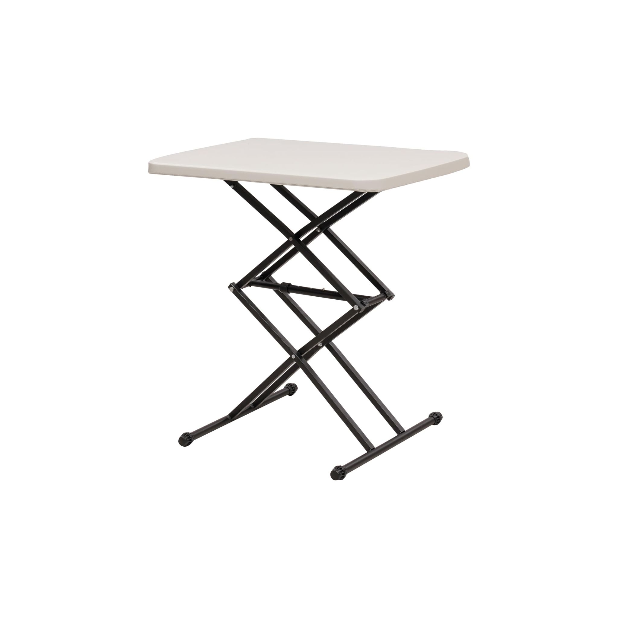 Supreme Furniture Scissor Multi-Purpose Foldable, Rectangle Plastic Table, Height Adjustable, Portable. for Study, Office, Work from Home, School, Living, Laptop, Bed, Indoor & Outdoor