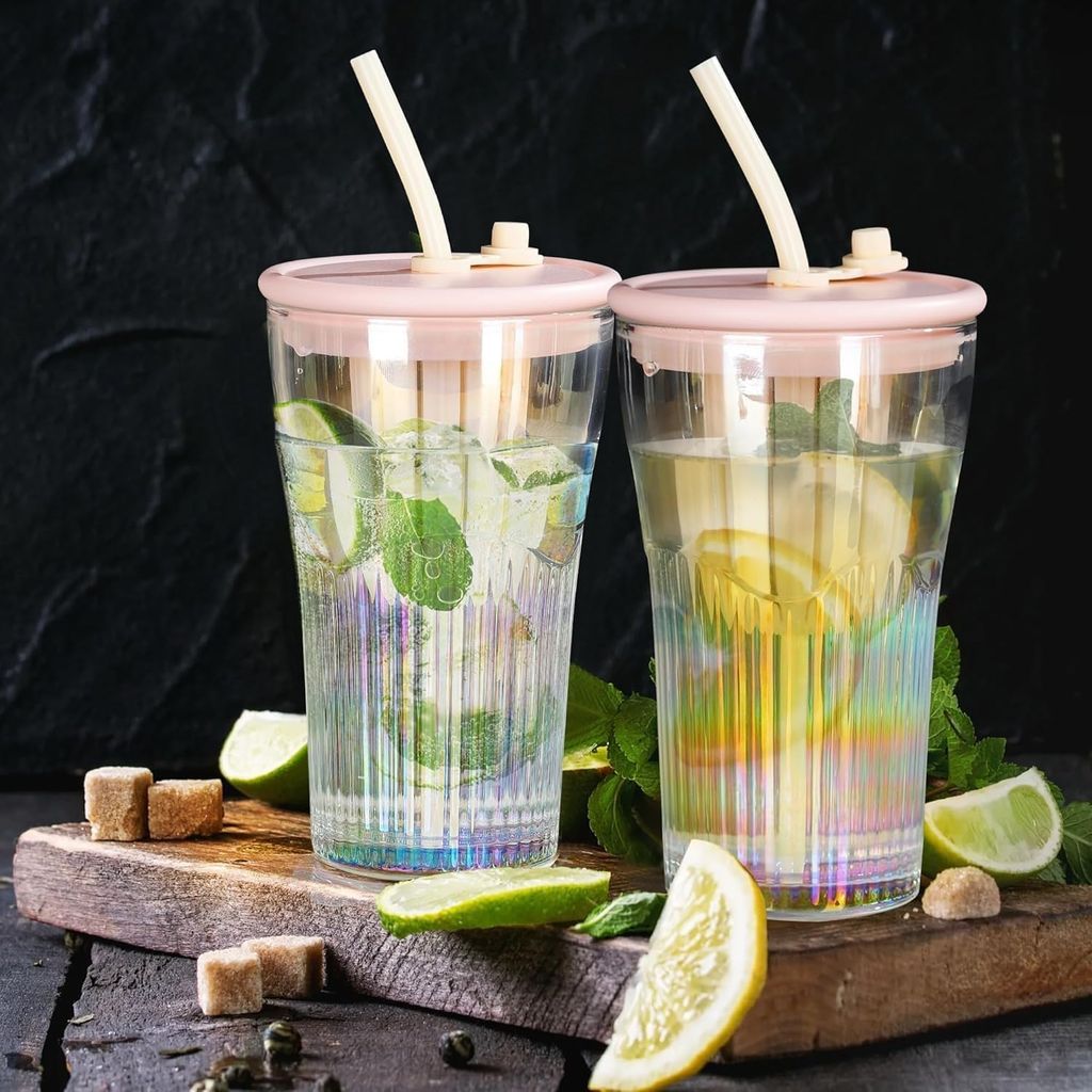 Sipper Mug Infuser Lid & Straw, 420 ML, Set of 1, Leakproof Coffee Tumbler for Smoothies, Milkshakes, Juice Hot & Cold Beverages, Perfect for Man/Women