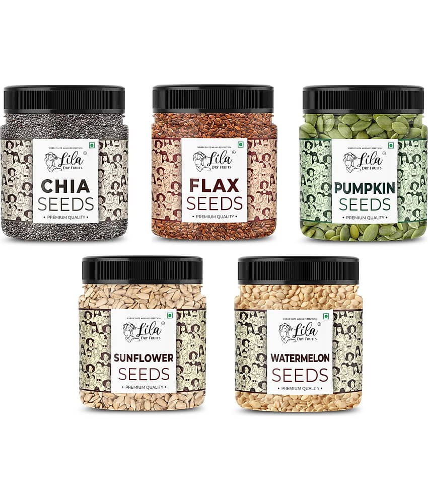 LILA DRY FRUITS 5 Superseed Combo 500g Pack Chia, Flax, Pumpkin, Sunflower & Watermelon