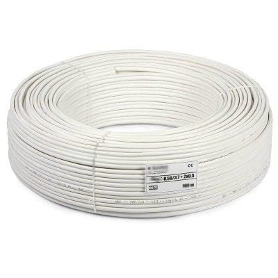 CCTV Camera Cable ,90M (3+1) Pure Copper For High-Speed Audio Video Signal BNC Video & Power Cord With Breading Alloy Positive Negative Mic Earth Wire CCTV Camera Cable ,90M (3+1) Pure Copper For High-Speed Audio Video Signal BNC Video & Power Cord With Breading Alloy Positive Negative Mic Earth Wire