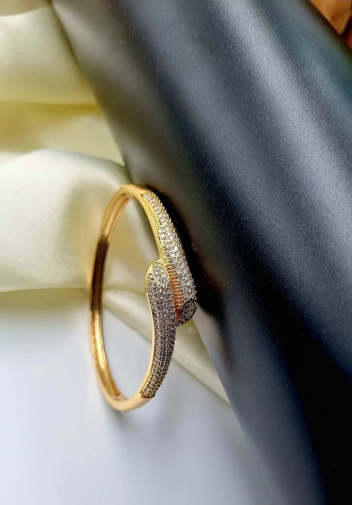 Snake Design Bracelet with Rhinestone