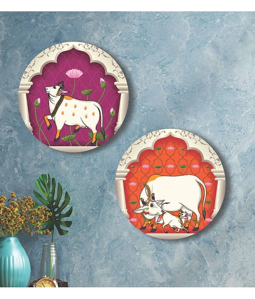 Saf Pichwai Cow wall hanging MDF Painting