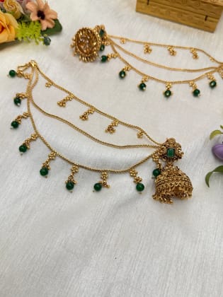 Antique Jhumka with Maatal 104
