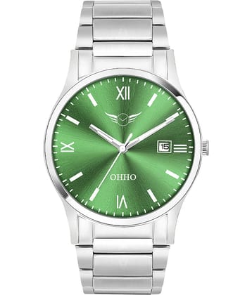 OHHO Silver Stainless Steel Analog Men's Watch