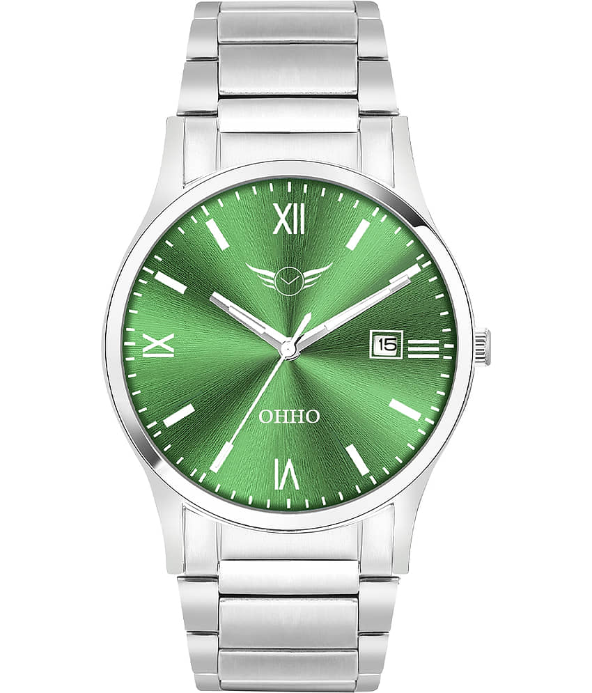 OHHO Silver Stainless Steel Analog Men's Watch