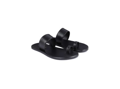 Paaduks Vaana Black Men Flats - UK 6