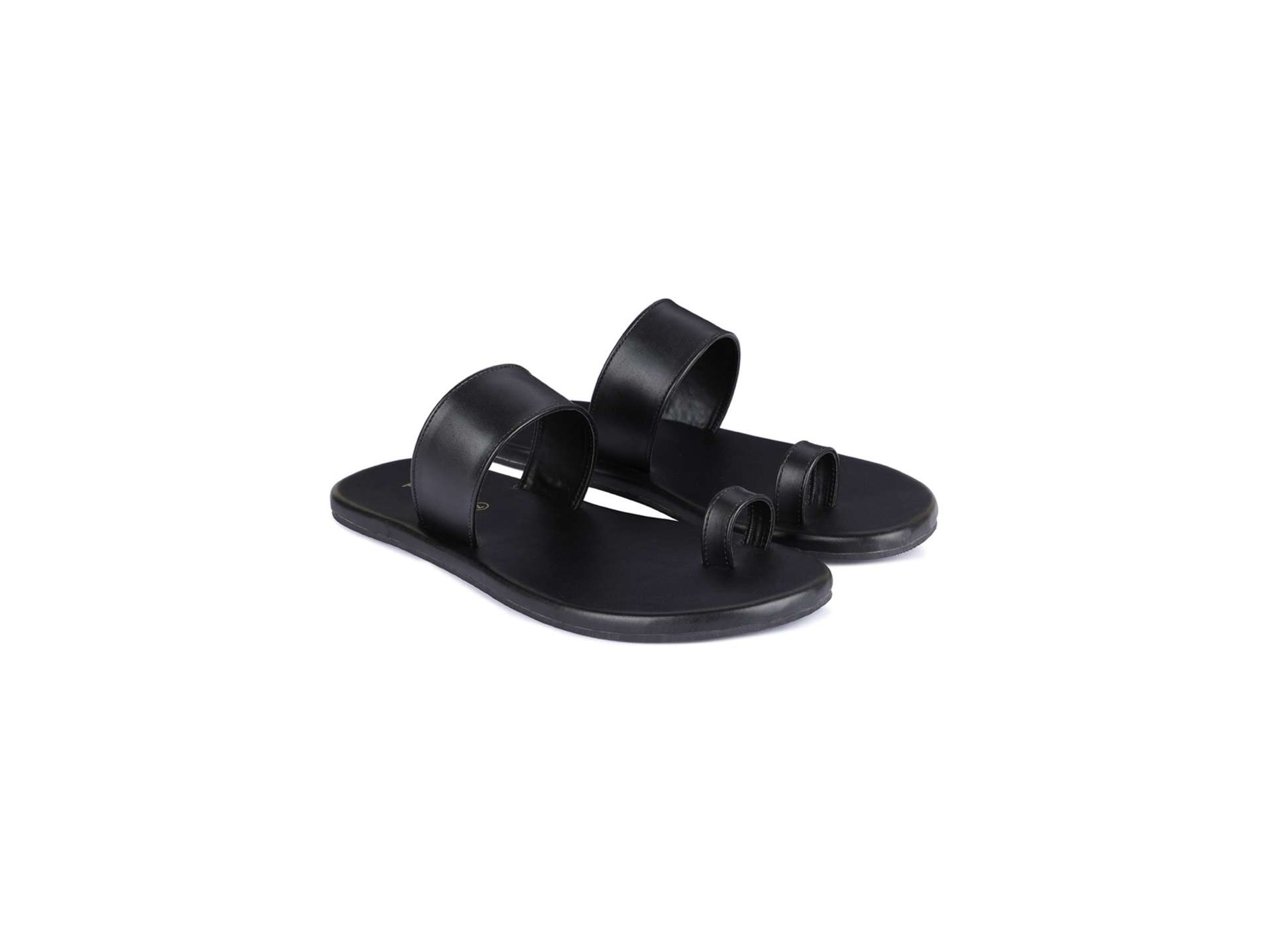 Paaduks Vaana Black Men Flats - UK 6