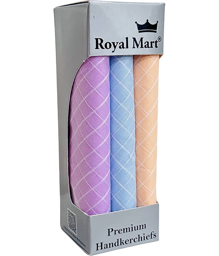 royal mart 3 Premium Cotton Handkerchief - Colorful Prints for Women/Girls Multicolor Handkerchief (Pack of 3)