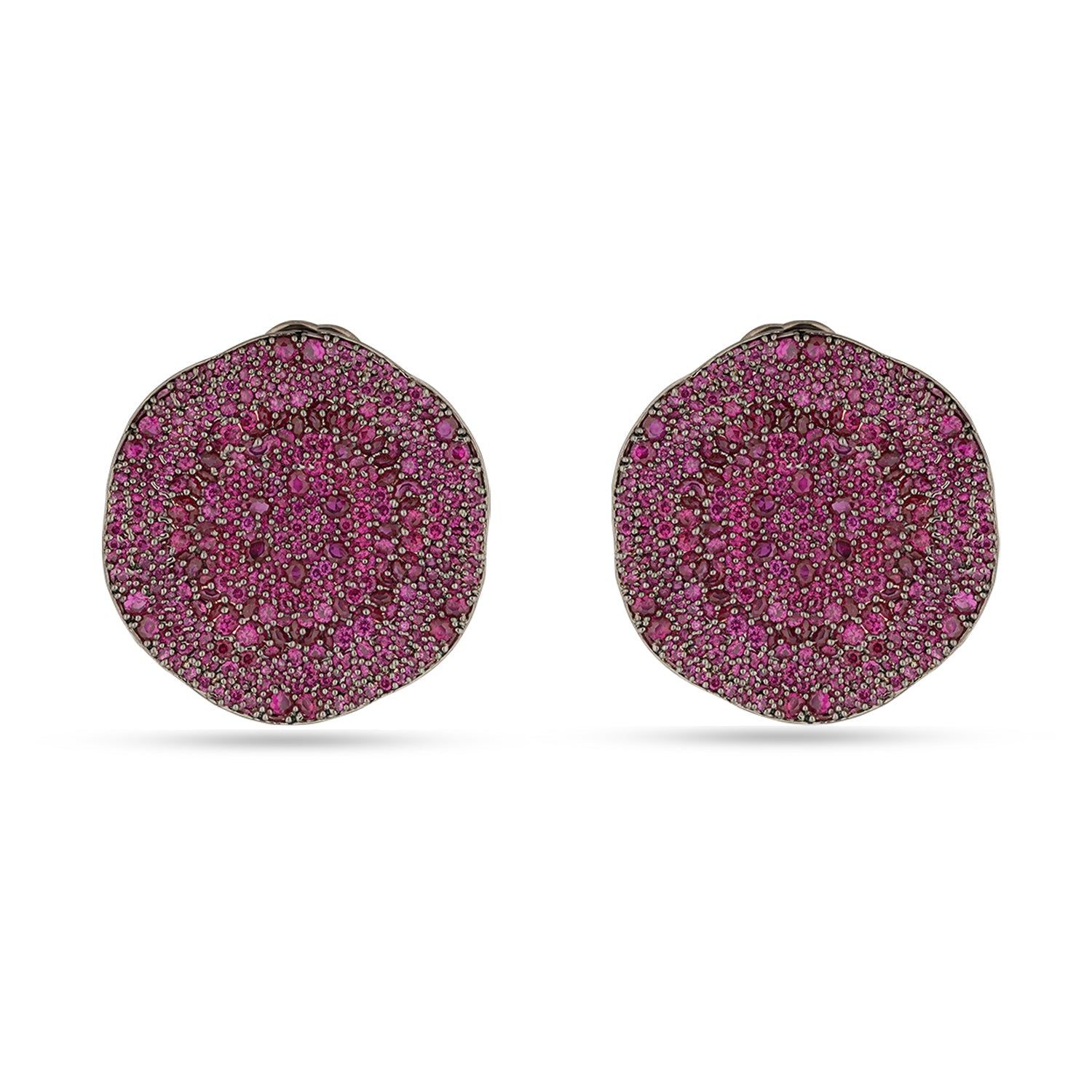 Elissa - CZ stud earrings-Pink