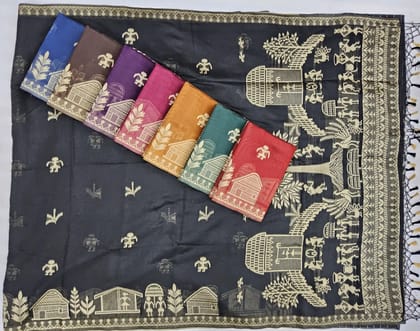 Tussar Cotton Sambalpuri Handmade Saree