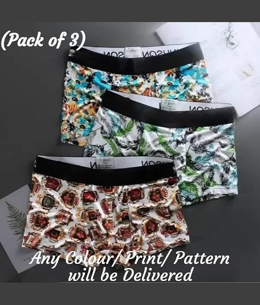 Cavenders Pack of 3 Nylon Trunks For Men's ( Multicolor )