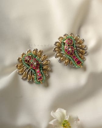 Gold Polish Silver Earrings CHE1731
