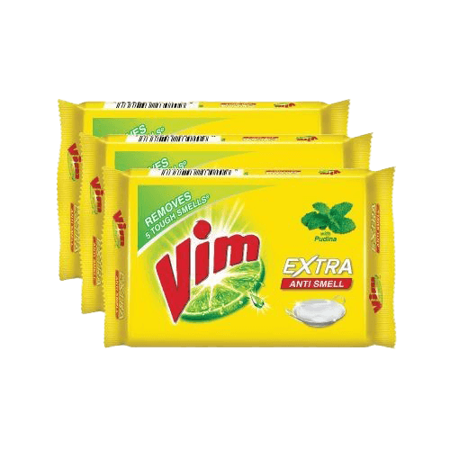 Vim Dishwash Bar Anti Smell 3 x 200g